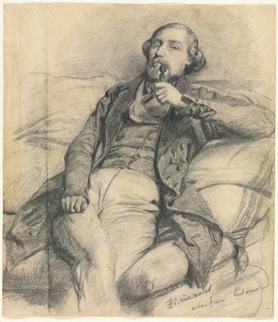 Mies Tupakoiva tekijältä Ernest Meissonier