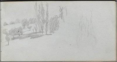 Luonnoskirja, sivu 18: Hevos- ja maisematutkimus. tekijältä Jean Louis Ernest Meissonier