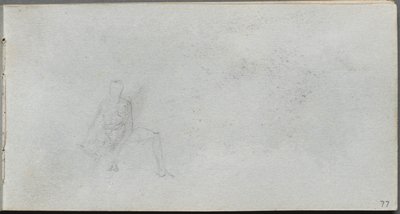 Luonnoskirja, sivu 77: Kuvatutkimus. tekijältä Jean Louis Ernest Meissonier