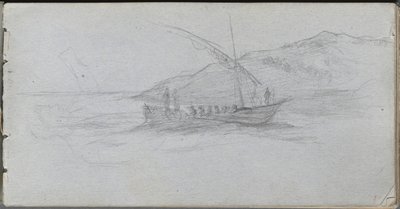 Luonnoskirja, sivu 88: Merimaisema ja kuva. tekijältä Jean Louis Ernest Meissonier