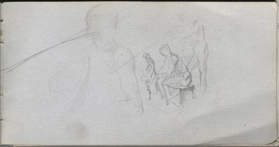 Luonnoskirja, sivu 98: Kuvien tutkiminen. tekijältä Jean Louis Ernest Meissonier