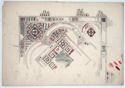 Tutkimus Canterburyn katedraalin lattian osasta. tekijältä Ernest William Gimson