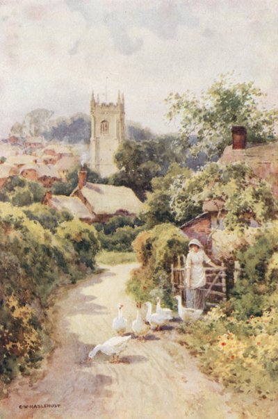 Bere Regis (väri litho) tekijältä Ernest William Haslehust