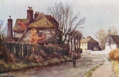 Liitu, talo, jossa Dickens vietti häämatkansa (väri litho) tekijältä Ernest William Haslehust