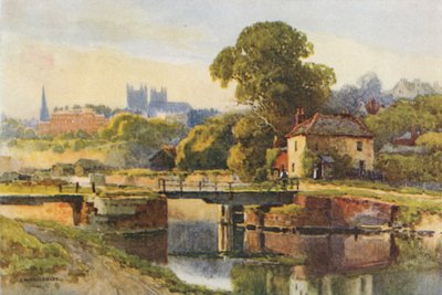 Exeter kanavasta (väri litho) tekijältä Ernest William Haslehust