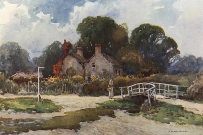 Brockenhurst Villagessa (väri litho) tekijältä Ernest William Haslehust