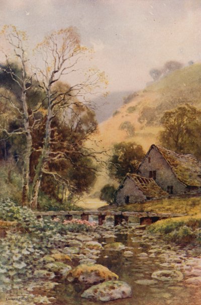 Lathkil Dale (väri litho) tekijältä Ernest William Haslehust