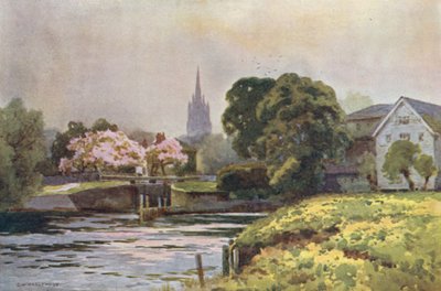 Marlow Lock (väri litho) tekijältä Ernest William Haslehust