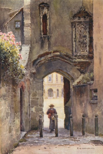 Penniless Gate, Wells (väri litho) tekijältä Ernest William Haslehust