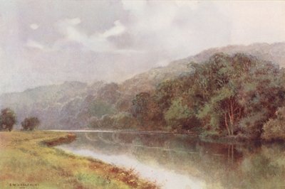 Thames-joki: Cliveden Woods (värilitografia). tekijältä Ernest William Haslehust