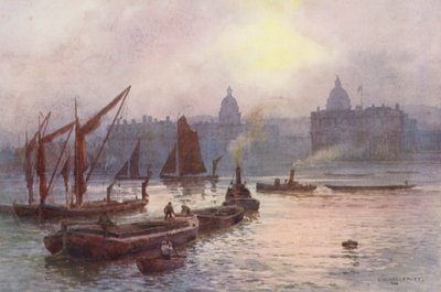 Thames-joki: Greenwich (värilitro) tekijältä Ernest William Haslehust