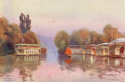 Thames-joki: Henleyssä (värilitografia). tekijältä Ernest William Haslehust
