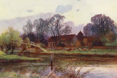 Thames-joki: Lady Place, Hurley (värilitro). tekijältä Ernest William Haslehust