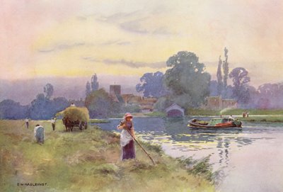 Thames-joki: Shepperton (värilitro). tekijältä Ernest William Haslehust