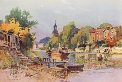 Thames-joki: Sunbury (värilitro) tekijältä Ernest William Haslehust