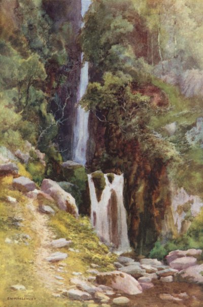 Scale Force, Crummock Water (väri litho) tekijältä Ernest William Haslehust