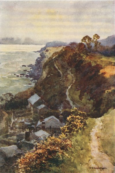Steephill Cove (väri litho) tekijältä Ernest William Haslehust