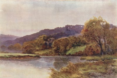 Streatley Hills (väri litho) tekijältä Ernest William Haslehust