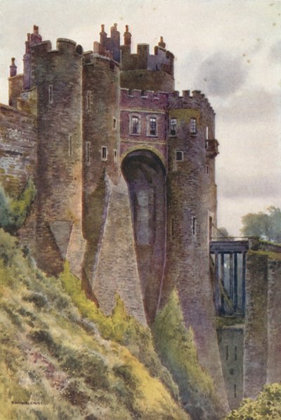 Konstaapelin torni, Doverin linna (väri litho) tekijältä Ernest William Haslehust