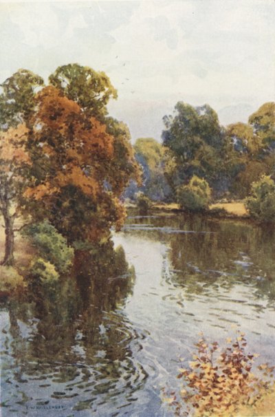 The Dee at Eaton (väri litho) tekijältä Ernest William Haslehust