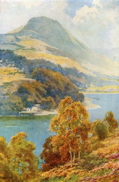 Balmahan salmi Inch Cailleachista (väri litho) tekijältä Ernest William Haslehust
