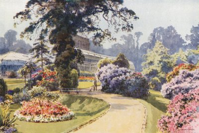 Winter Gardens, Bournemouth (väri litho) tekijältä Ernest William Haslehust