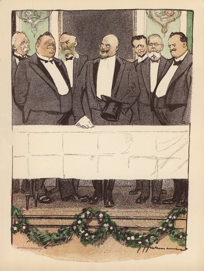 Berliinin Balle von Rideamuksen kuvitus (värilitografia) tekijältä Ernst (after) Heilemann