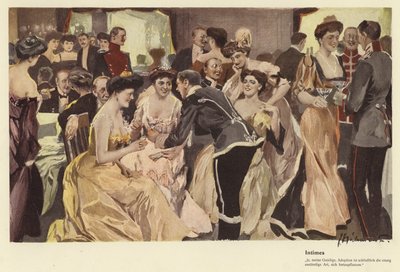 Intimes (väri litho) tekijältä Ernst (after) Heilemann