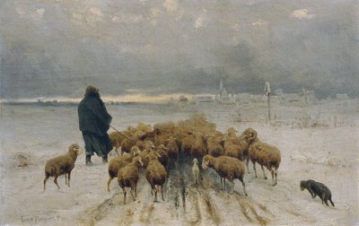 Palaava lammaslauma tekijältä Ernst Adolph Meissner