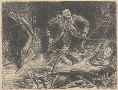 Desperate Dance, kuvitus näytelmään "Der Arme Vetter (The Poor Cousin)" tekijältä Ernst Barlach