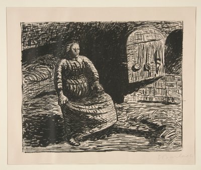 Nainen tulisijalla tekijältä Ernst Barlach