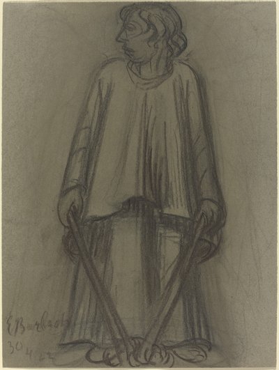 Pysyvä hahmo sammuneilla taskulampuilla, 1922. tekijältä Ernst Barlach