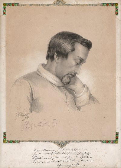 Julius Ernst Benedikt Kietz, Heinrich Heinen muotokuva tekijältä Ernst Benedikt Kietz