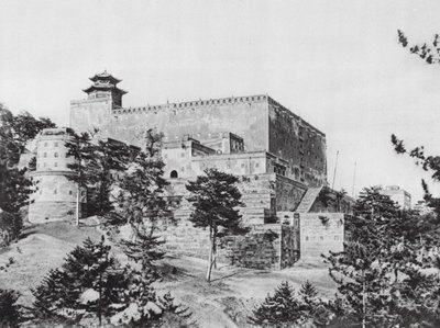 Jehol, Potala, Chihli, Potalan päärakennus, näkymä lounaasta (s/w kuva) tekijältä Ernst Boerschmann