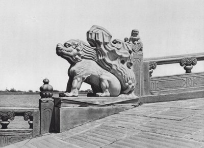 Peking, Wan shou shan, Chihli, Kesäpalatsin sillan pää (s/w kuva) tekijältä Ernst Boerschmann