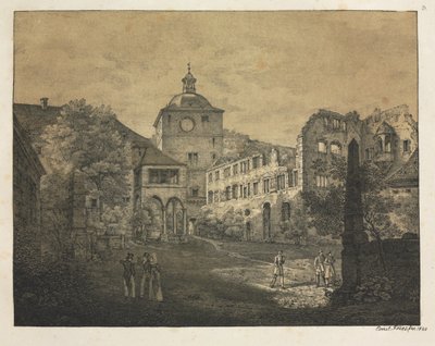 Sis vistes del castell de Heidelberg: Terrassa del castell finlandès tekijältä Ernst Fries