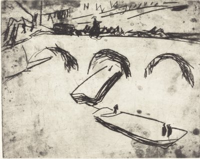 Silta kruununprinssin penkereellä Brucke am Kronprinzen Ufer, 1909. tekijältä Ernst Ludwig Kirchner
