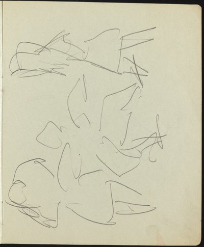 Tanssijat ja esiintyjät sivu luonnoskirjasta, c. 1911. tekijältä Ernst Ludwig Kirchner