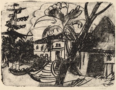 Tanskalainen maatila kartanoineen, 1912. tekijältä Ernst Ludwig Kirchner