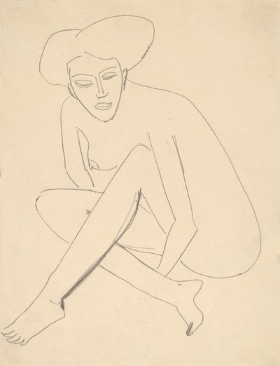Dodo istuu, 1910. tekijältä Ernst Ludwig Kirchner
