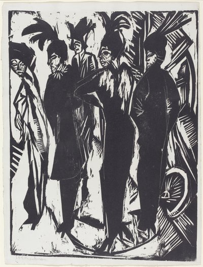 Viisi naista kadulla, 1914. tekijältä Ernst Ludwig Kirchner