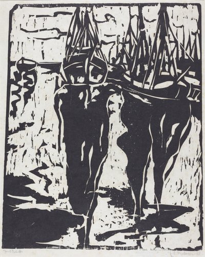 Port Scene -satamakuva, 1908. tekijältä Ernst Ludwig Kirchner
