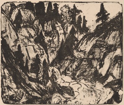 Rocky Stream, 1919. tekijältä Ernst Ludwig Kirchner
