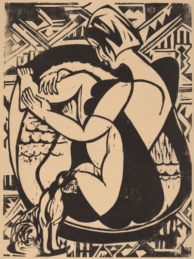 Nainen kylpyammeessa, 1936. tekijältä Ernst Ludwig Kirchner