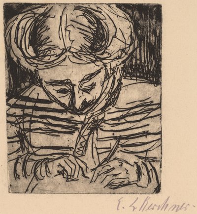 Nuoren tytön piirustus, 1906. tekijältä Ernst Ludwig Kirchner