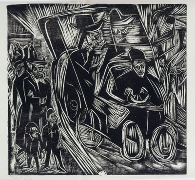 Absalom jakaa oikeutta isänsä sijasta tekijältä Ernst Ludwig Kirchner