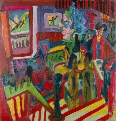 Atelierecke. 1922 tekijältä Ernst Ludwig Kirchner