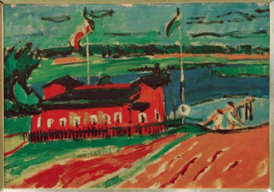 Badeanstalt bei Dresden tekijältä Ernst Ludwig Kirchner