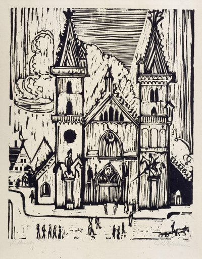 Baselin tuomiokirkko tekijältä Ernst Ludwig Kirchner