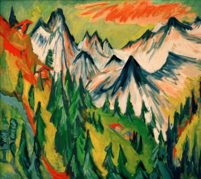Vuoren huiput tekijältä Ernst Ludwig Kirchner